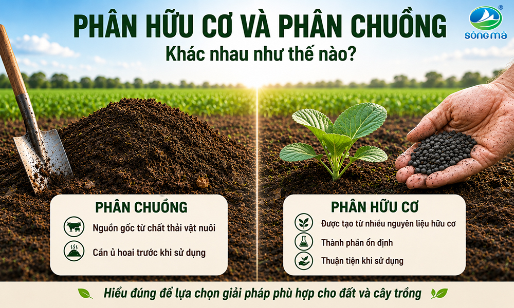 Phân hữu cơ và phân chuồng khác nhau thế nào? Hiểu đúng để sử dụng hiệu quả