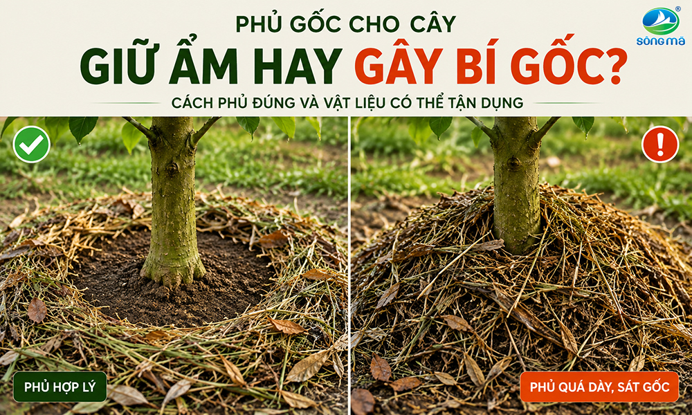Phủ gốc cho cây: Giữ ẩm cho đất hay gây bí gốc? Cách phủ đúng và vật liệu có thể tận dụng